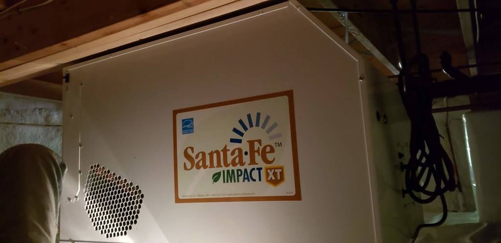 Dehumidifier set up to dry a crawl space after a leak, as used on Gardena, CA 90247 jobs